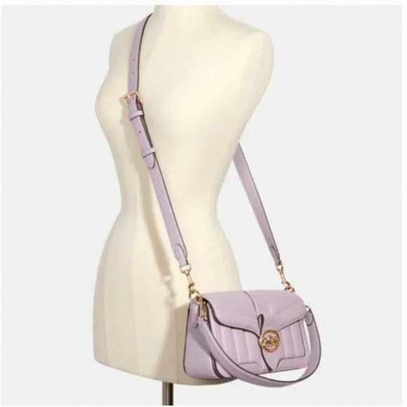 Coach Georgie Lilac Leather Crossbody and Wallet - Picture 2 of 6